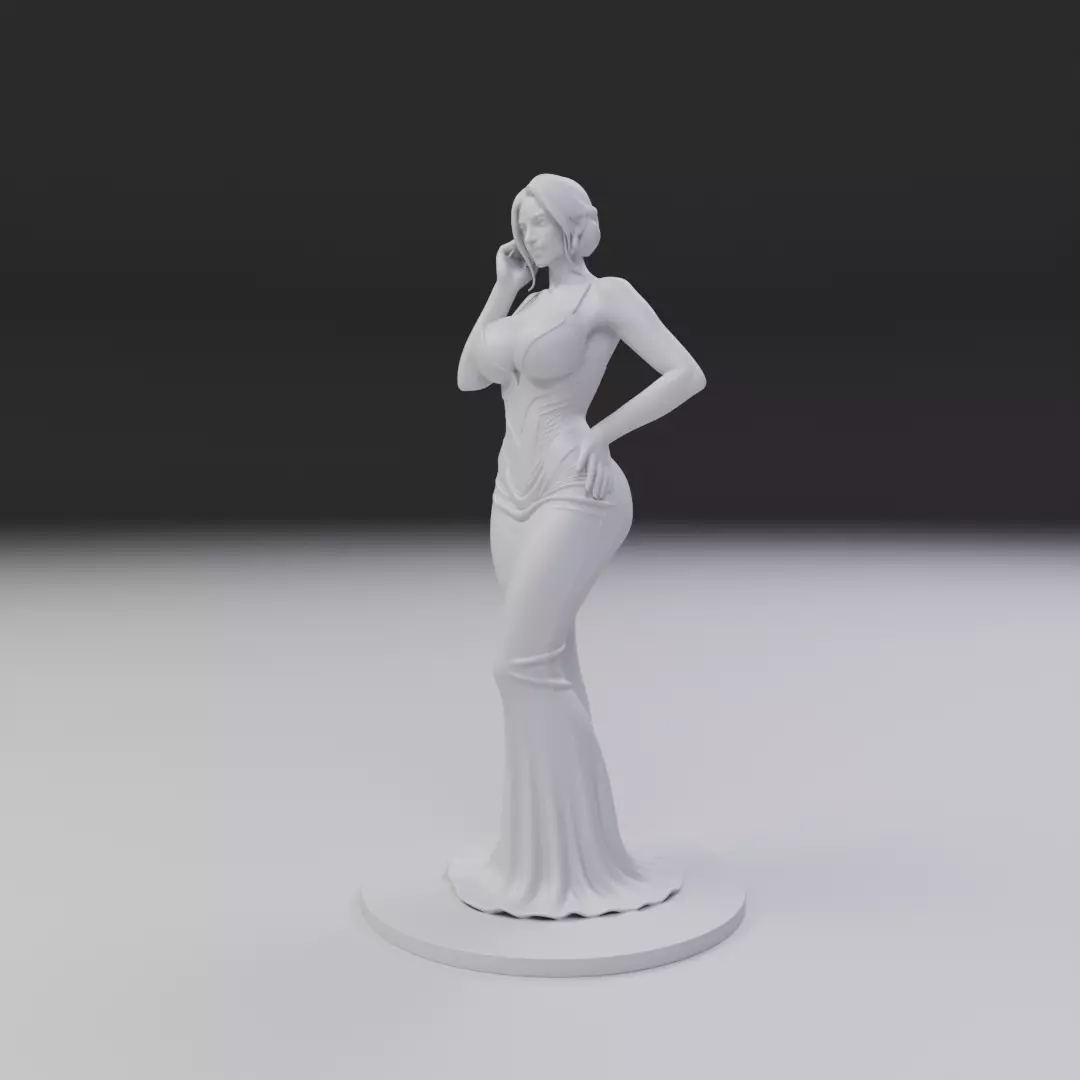 pin up model woman 3D print model_10