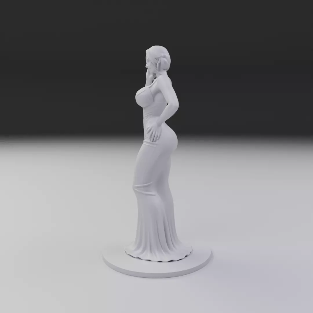 pin up model woman 3D print model_4