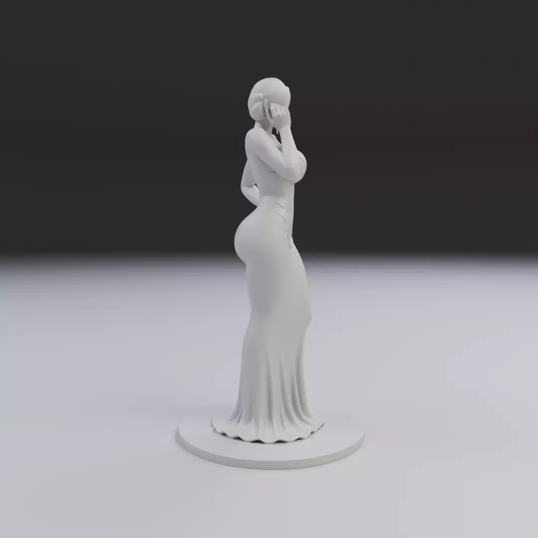 pin up model woman 3D print model_2