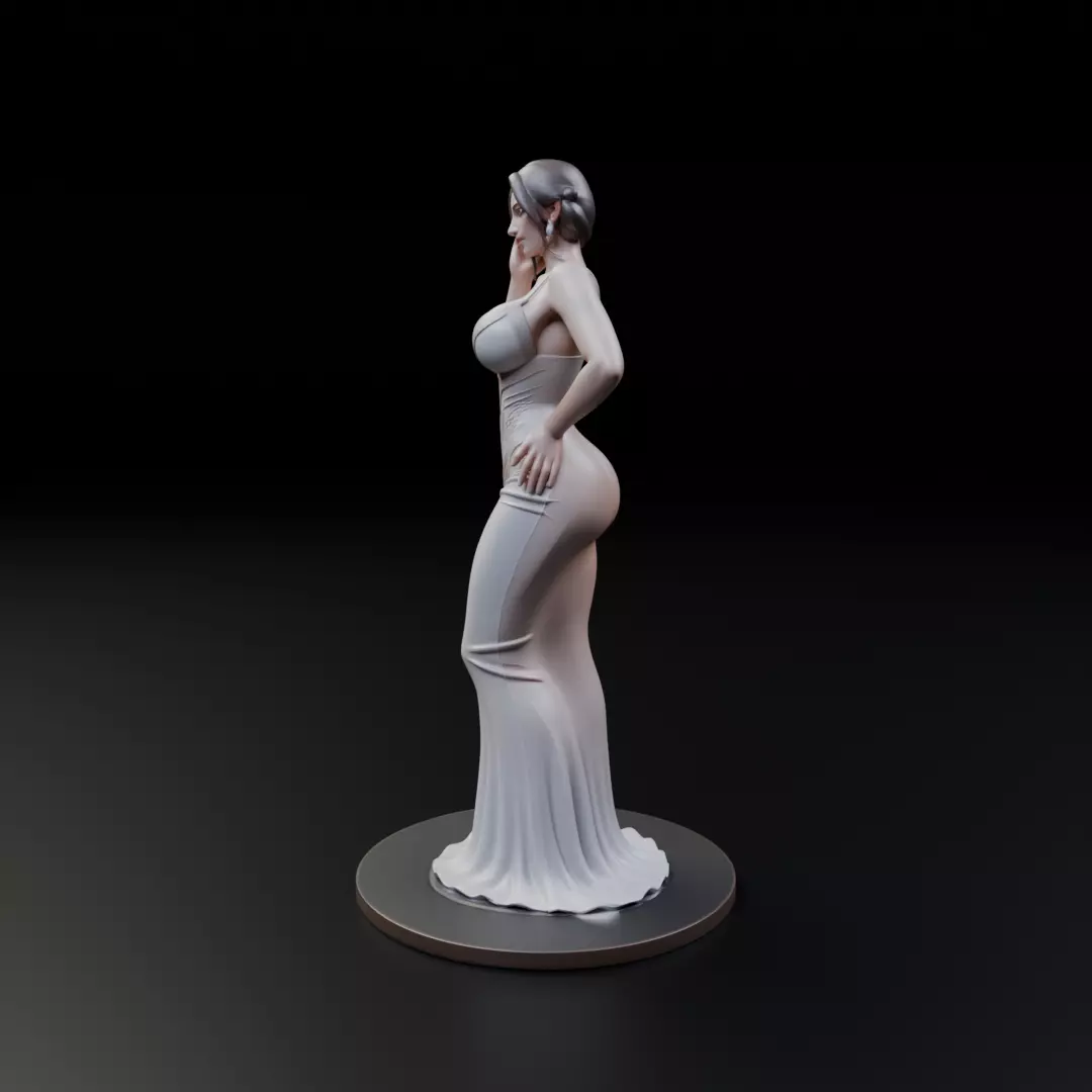 pin up model woman 3D print model_3