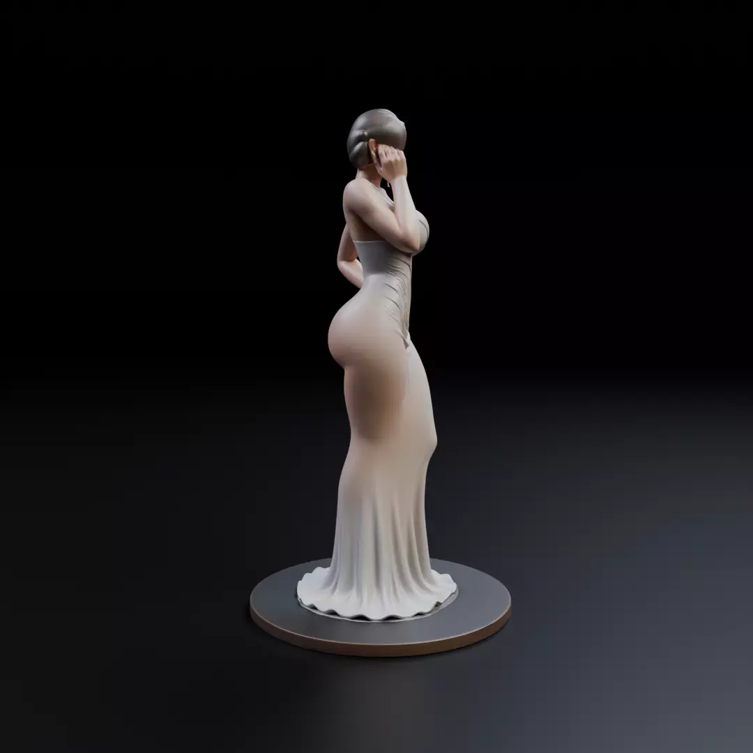 pin up model woman 3D print model_1