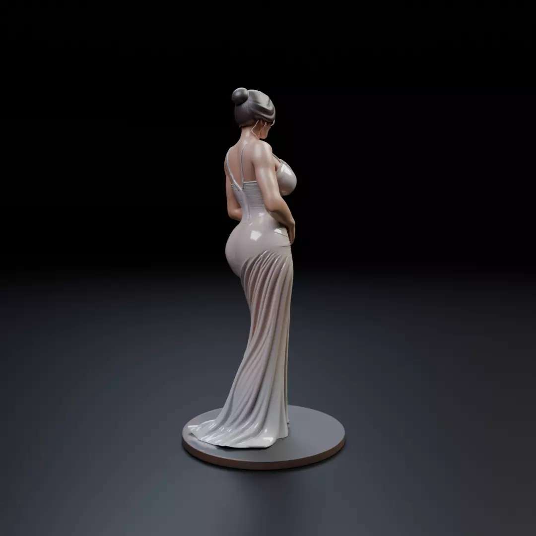 pin up model woman 3D print model_14
