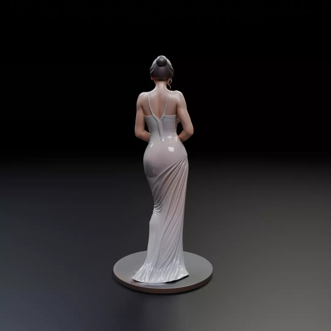 pin up model woman 3D print model_6