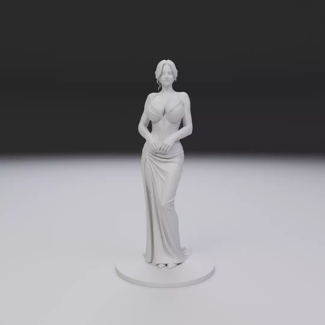 pin up model woman 3D print model_15