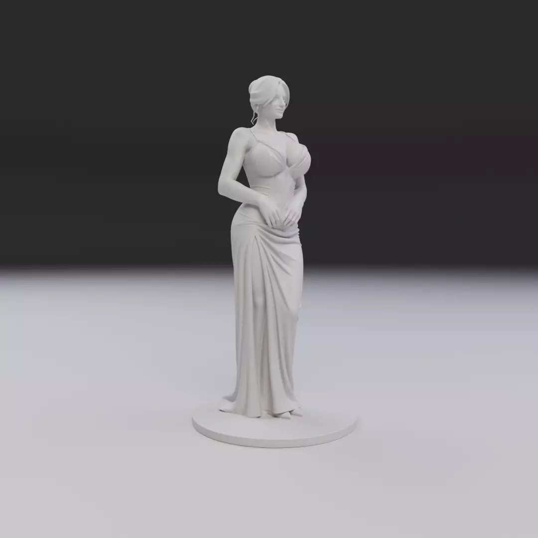 pin up model woman 3D print model_11