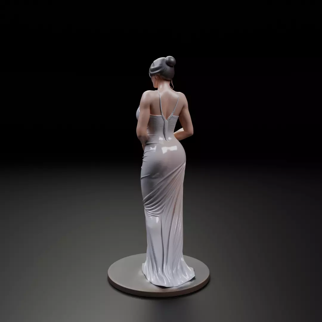 pin up model woman 3D print model_8