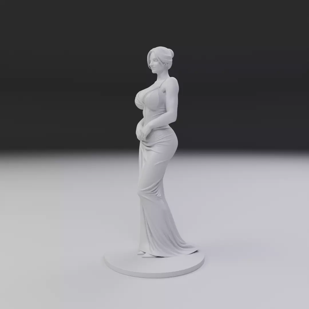 pin up model woman 3D print model_9