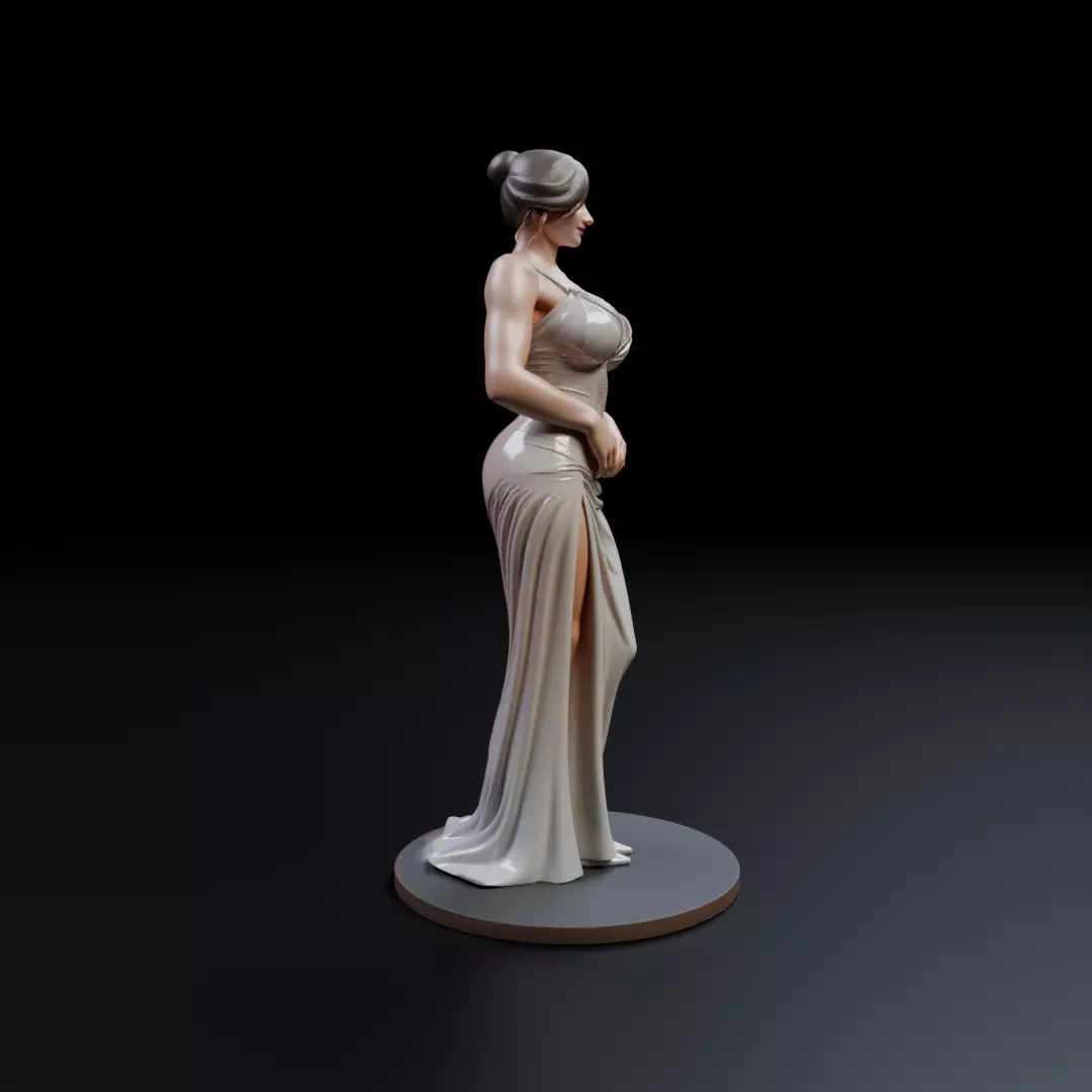 pin up model woman 3D print model_2