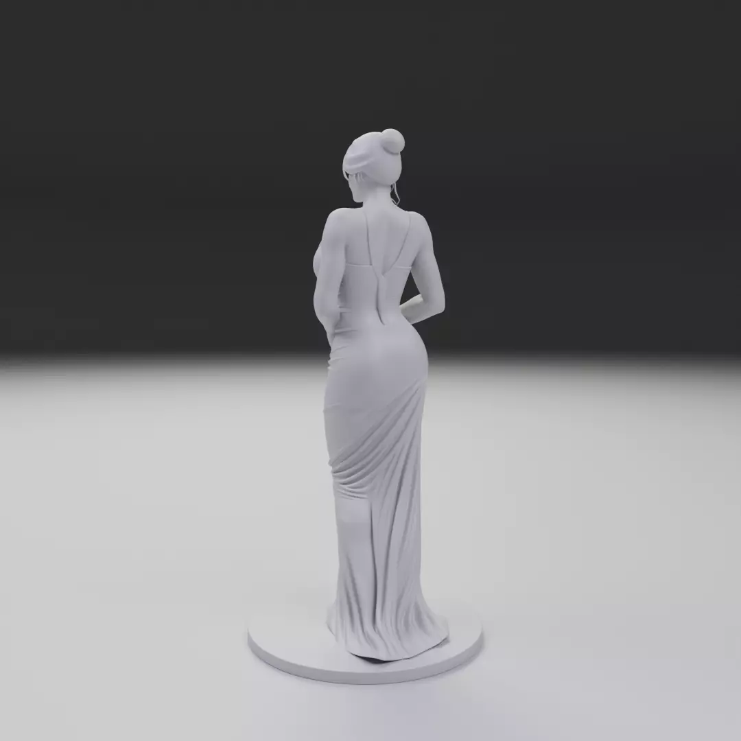 pin up model woman 3D print model_7
