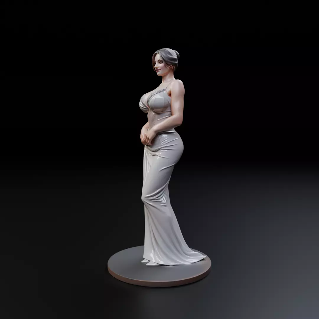 pin up model woman 3D print model_10