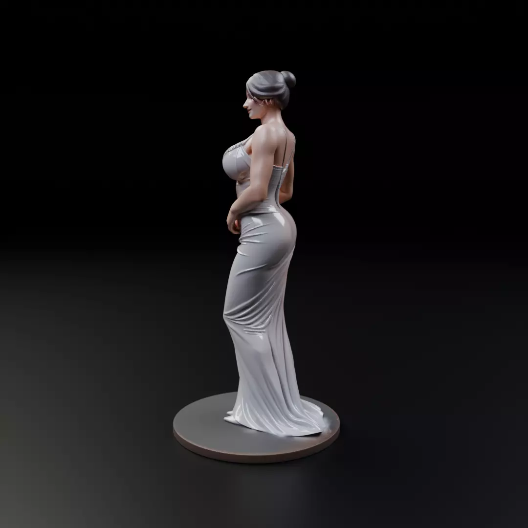 pin up model woman 3D print model_4