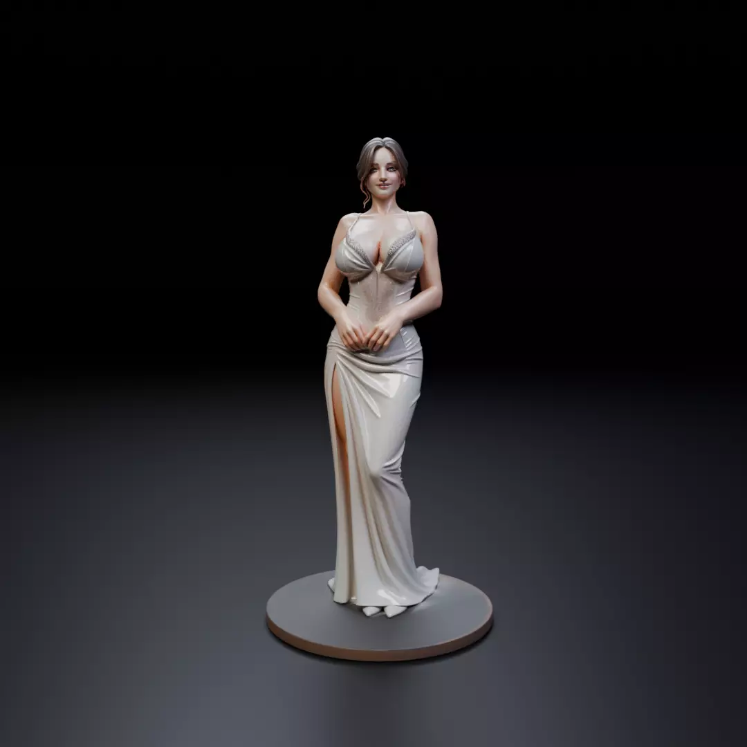 pin up model woman 3D print model_16
