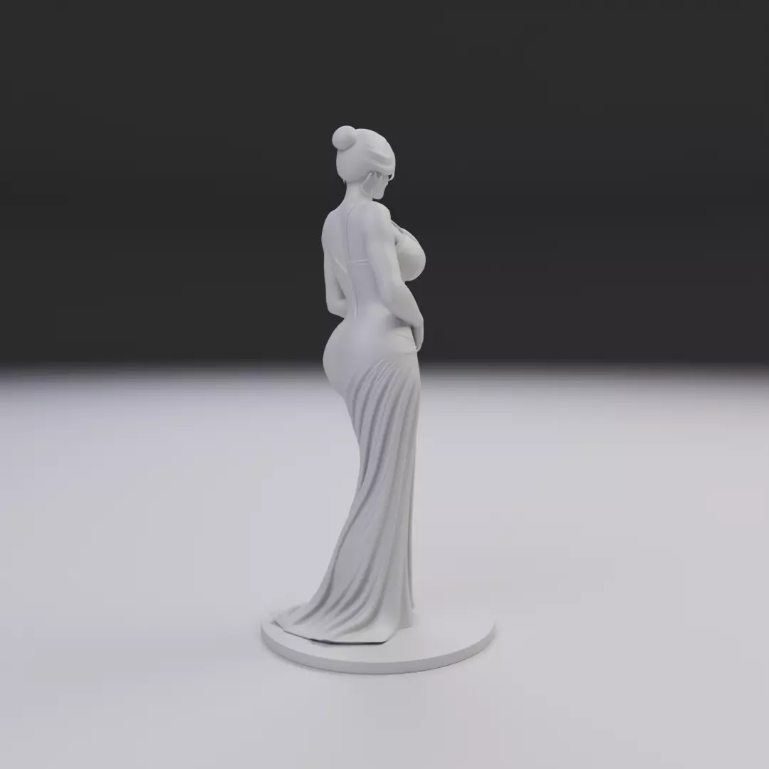 pin up model woman 3D print model_13
