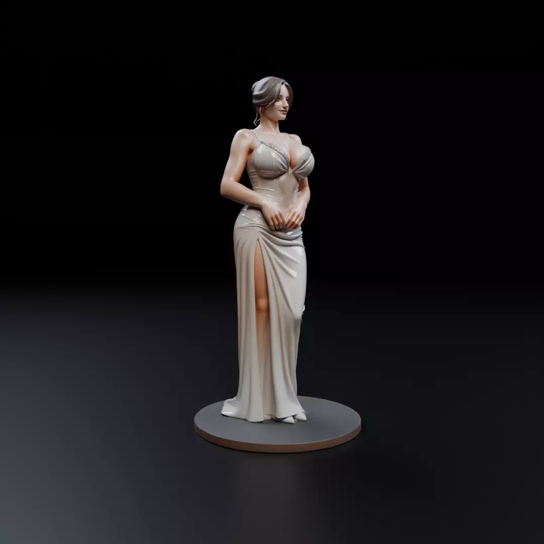 pin up model woman 3D print model_12