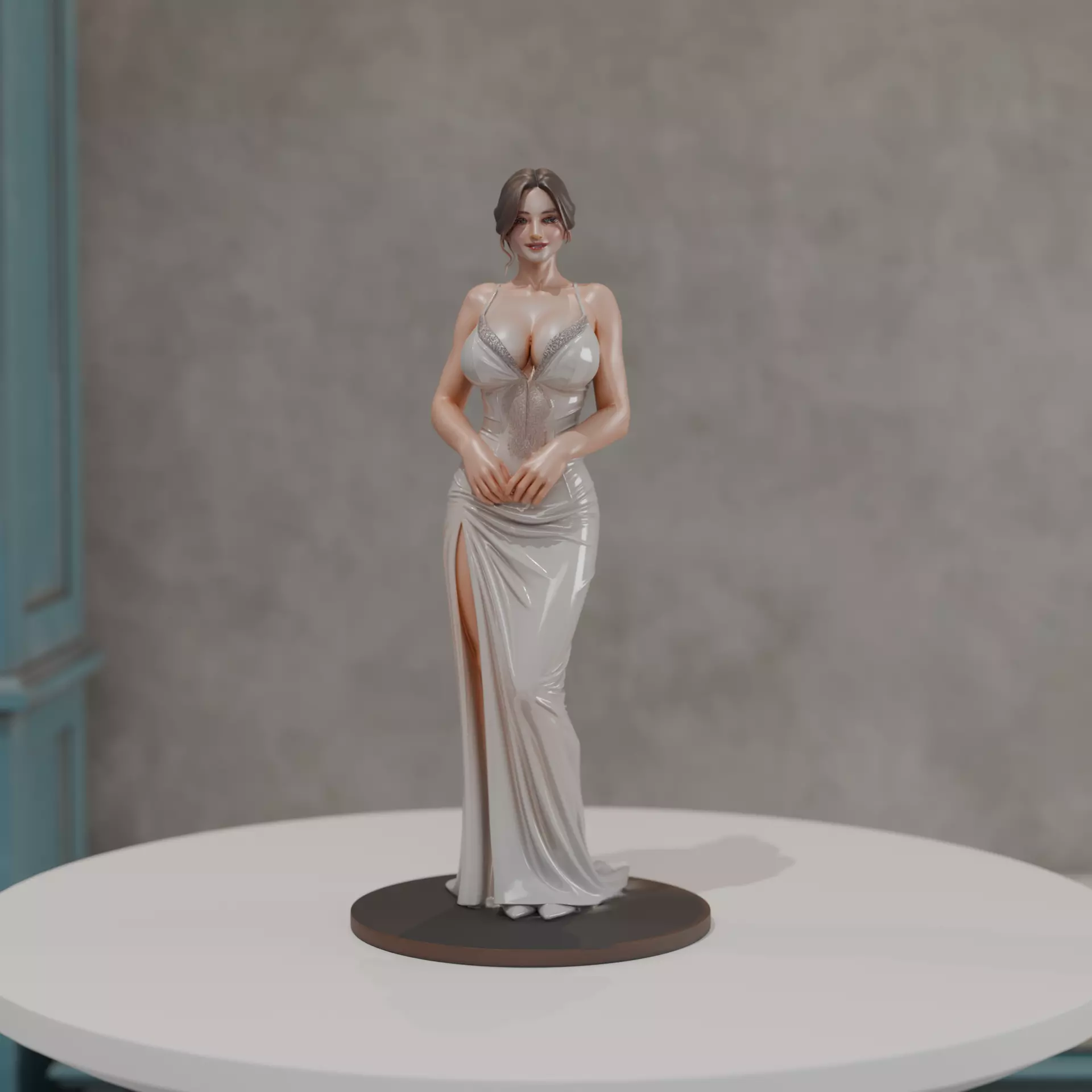 pin up model woman 3D print model_0