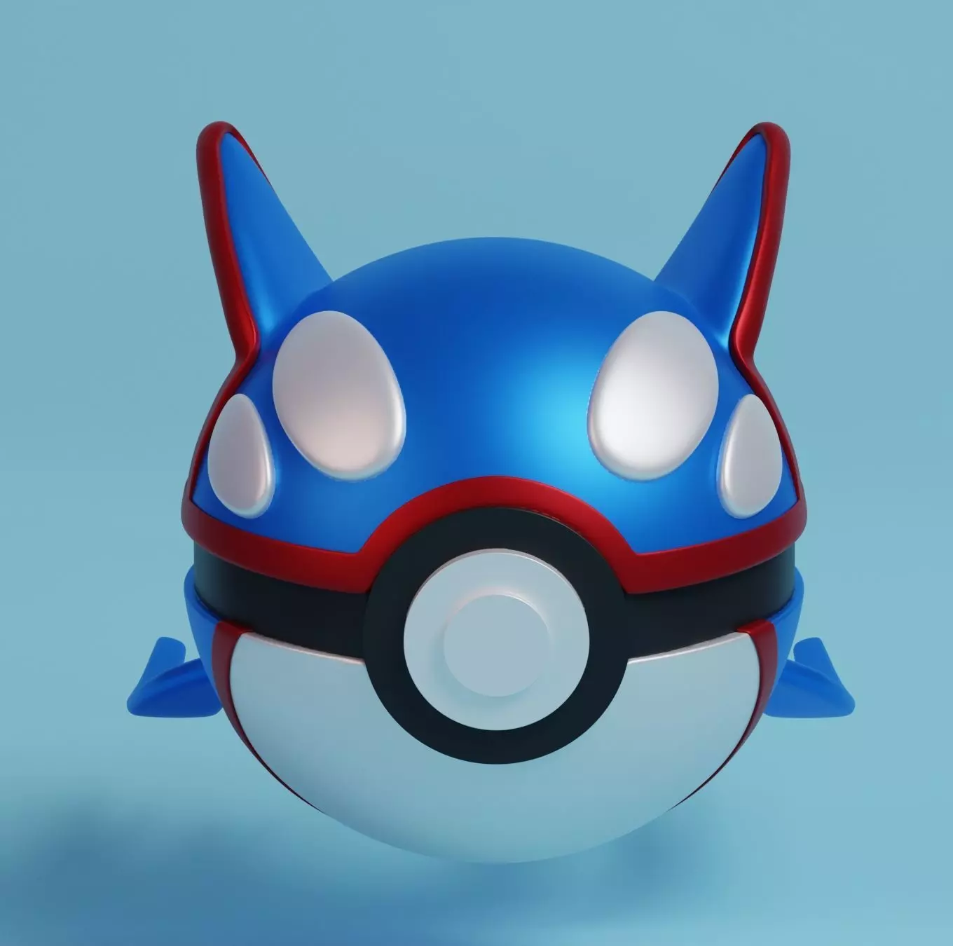 Pokemon Rayquaza Groudon Kyogre Pokeball  3D print model_6