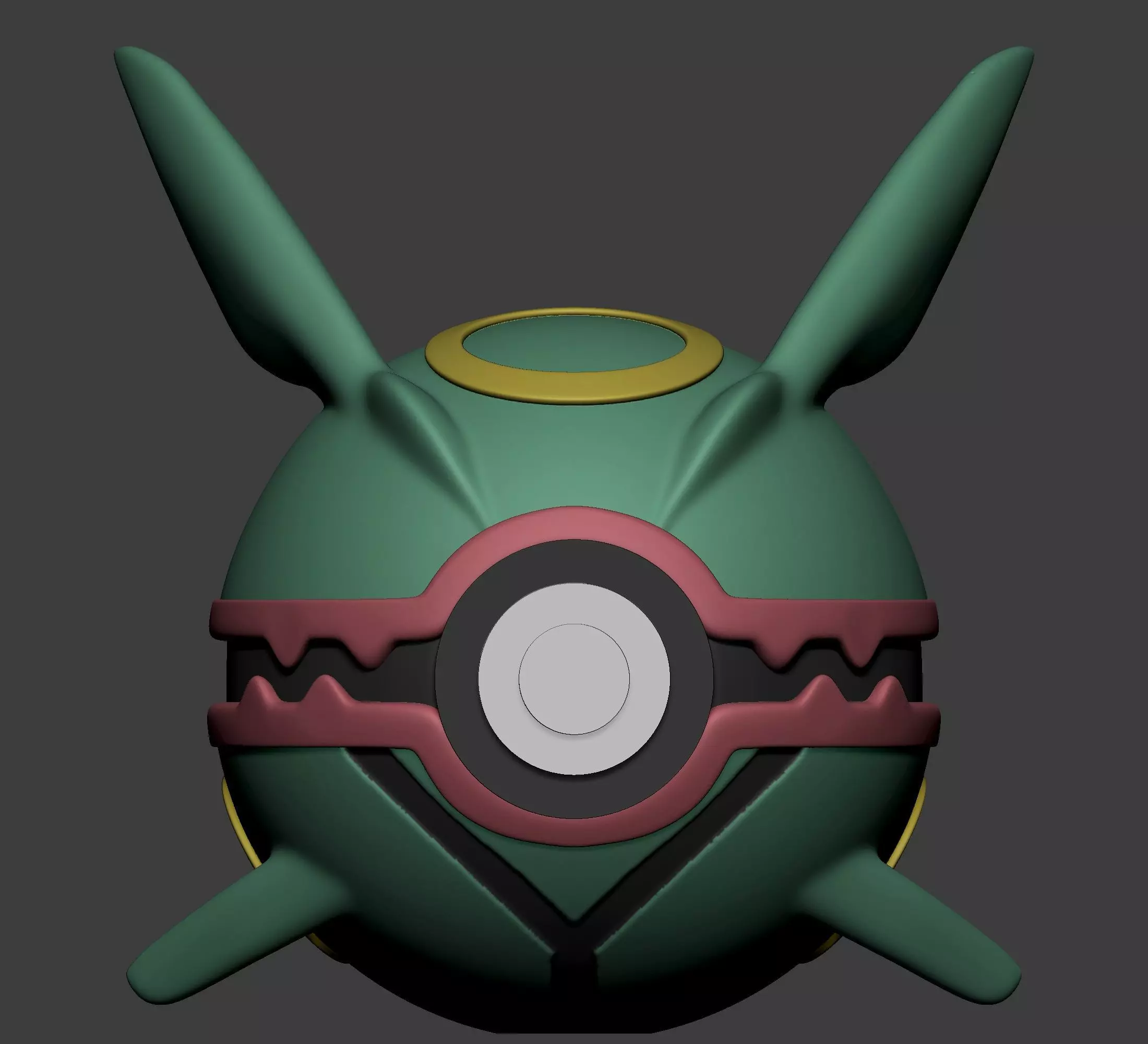Pokemon Rayquaza Groudon Kyogre Pokeball  3D print model_11