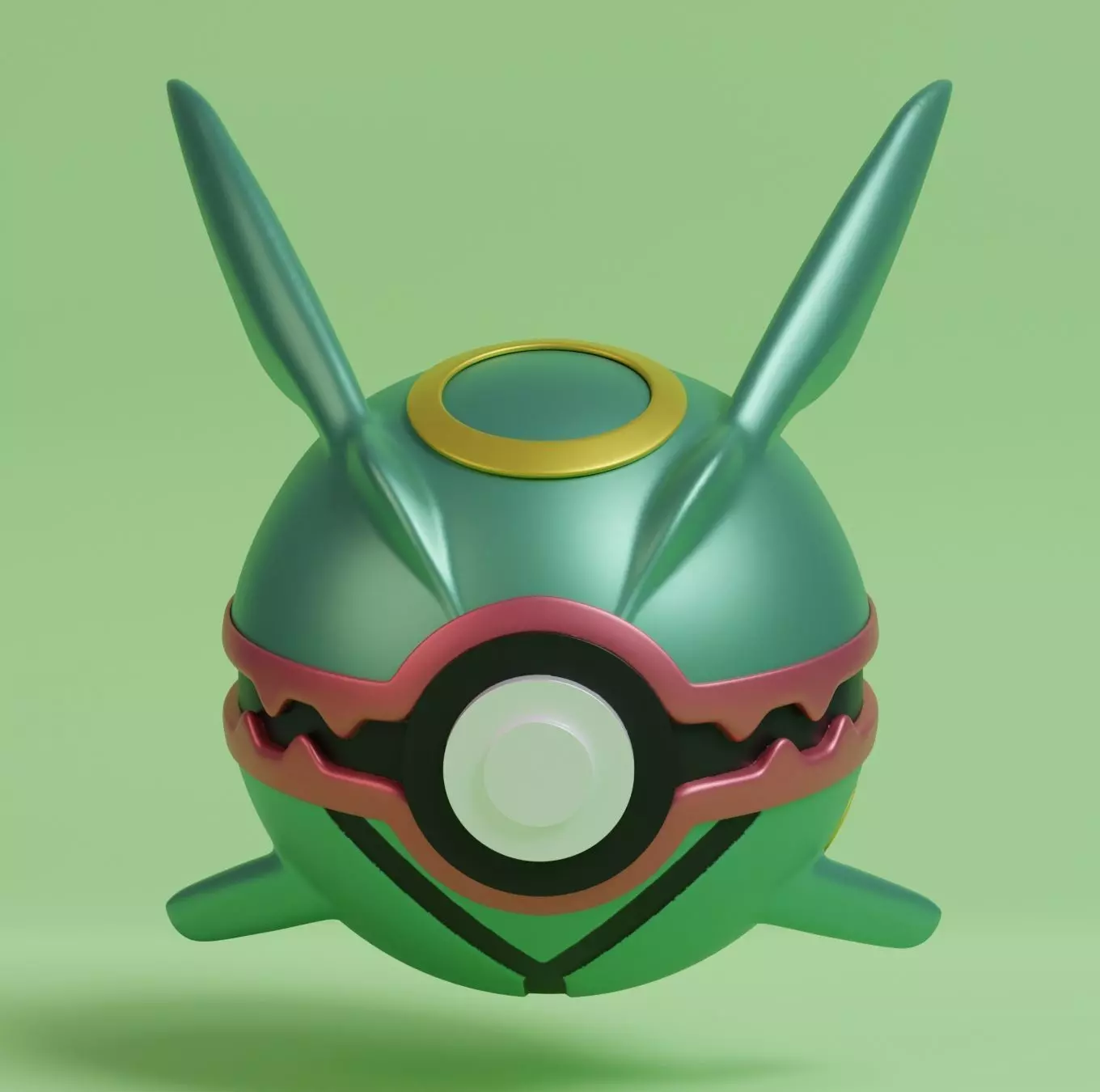 Pokemon Rayquaza Groudon Kyogre Pokeball  3D print model_12