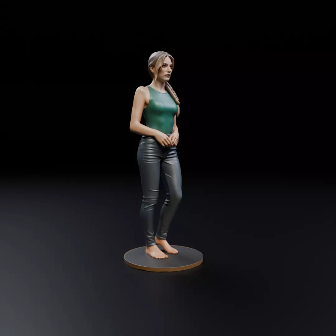 pin up model woman 3D print model_11