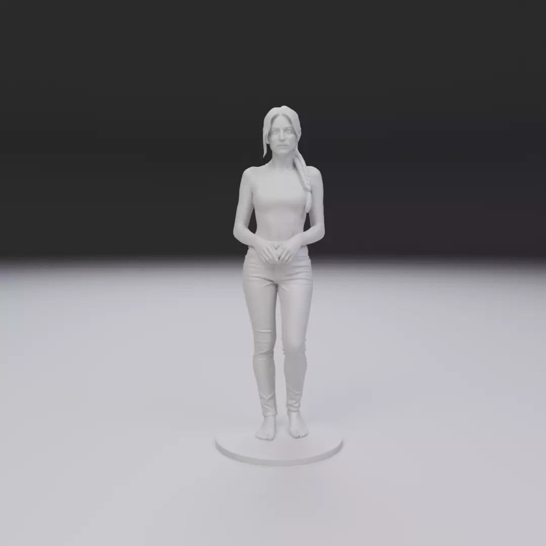 pin up model woman 3D print model_16