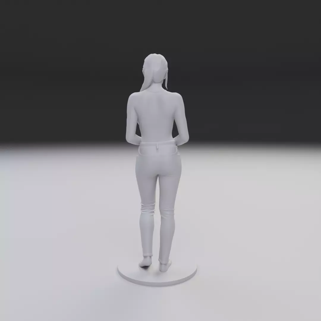 pin up model woman 3D print model_6