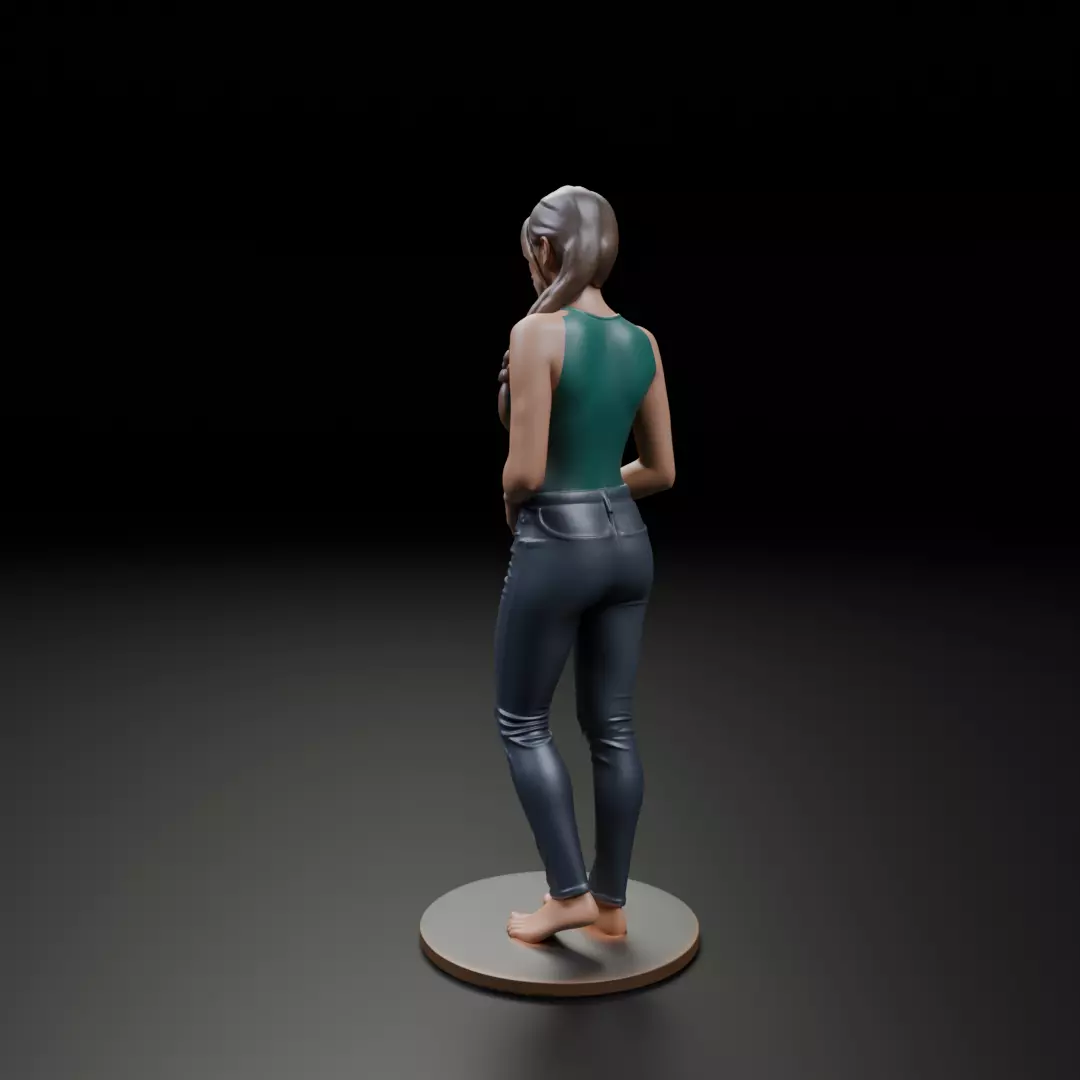 pin up model woman 3D print model_7