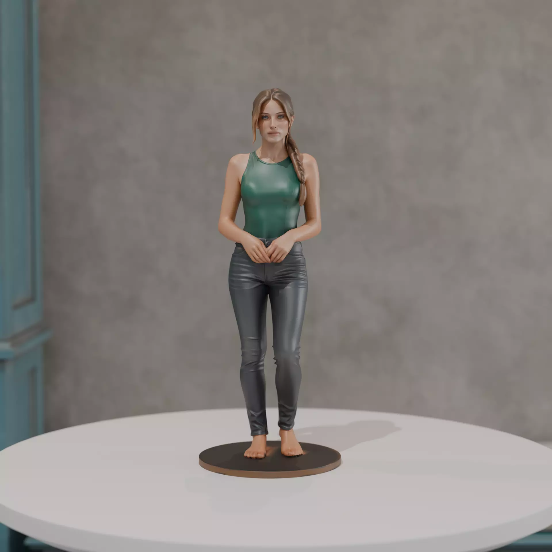 pin up model woman 3D print model_0