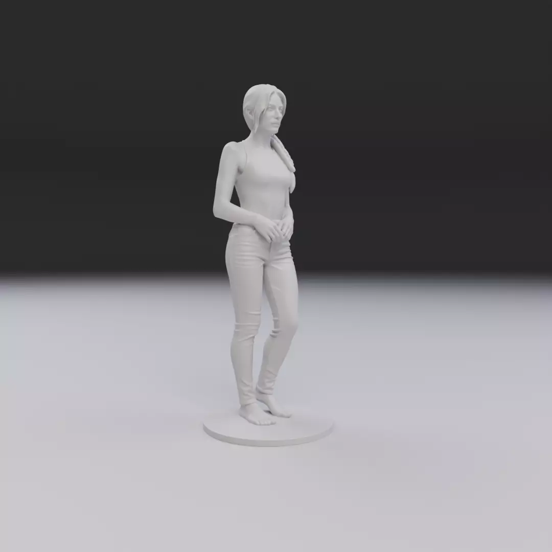 pin up model woman 3D print model_12