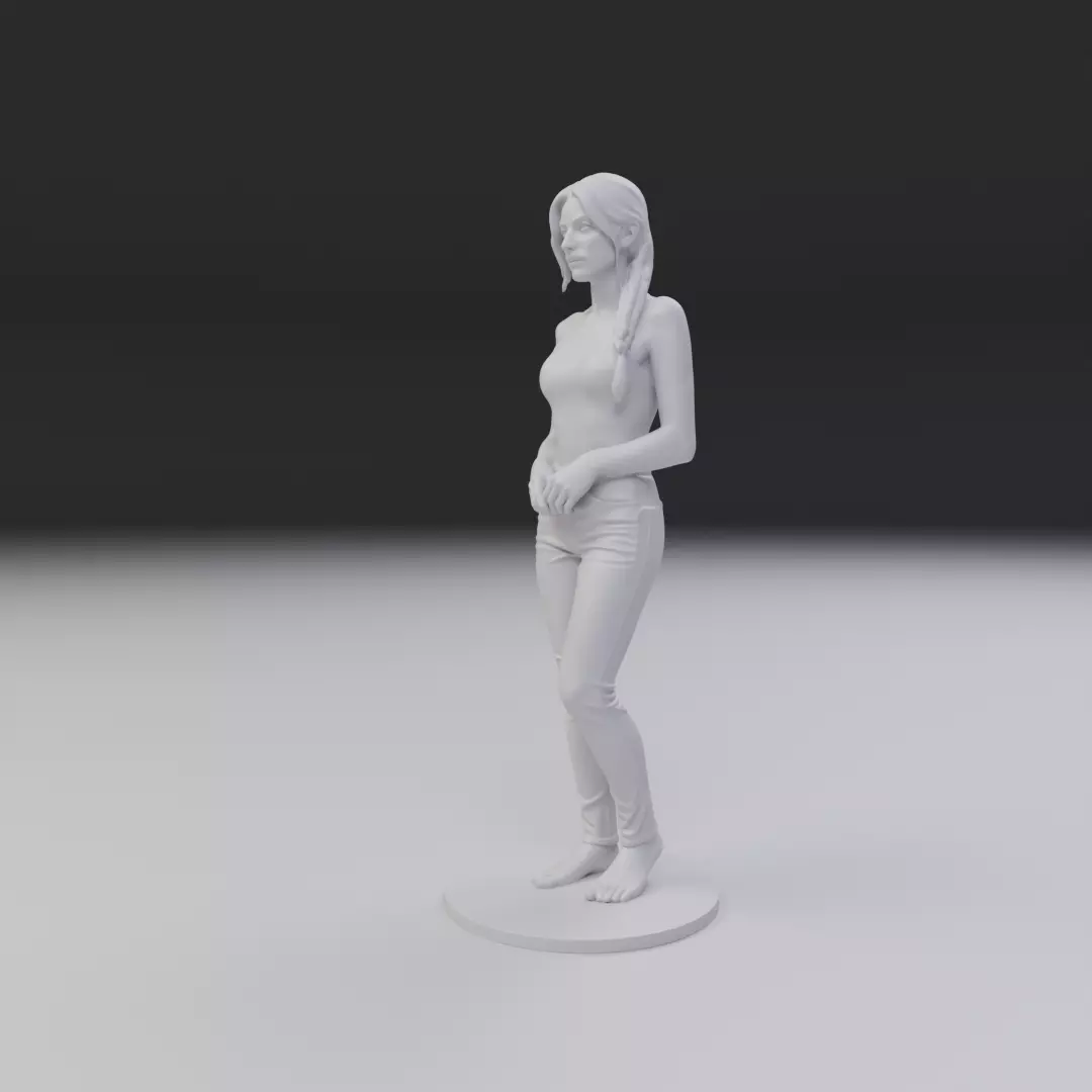 pin up model woman 3D print model_10