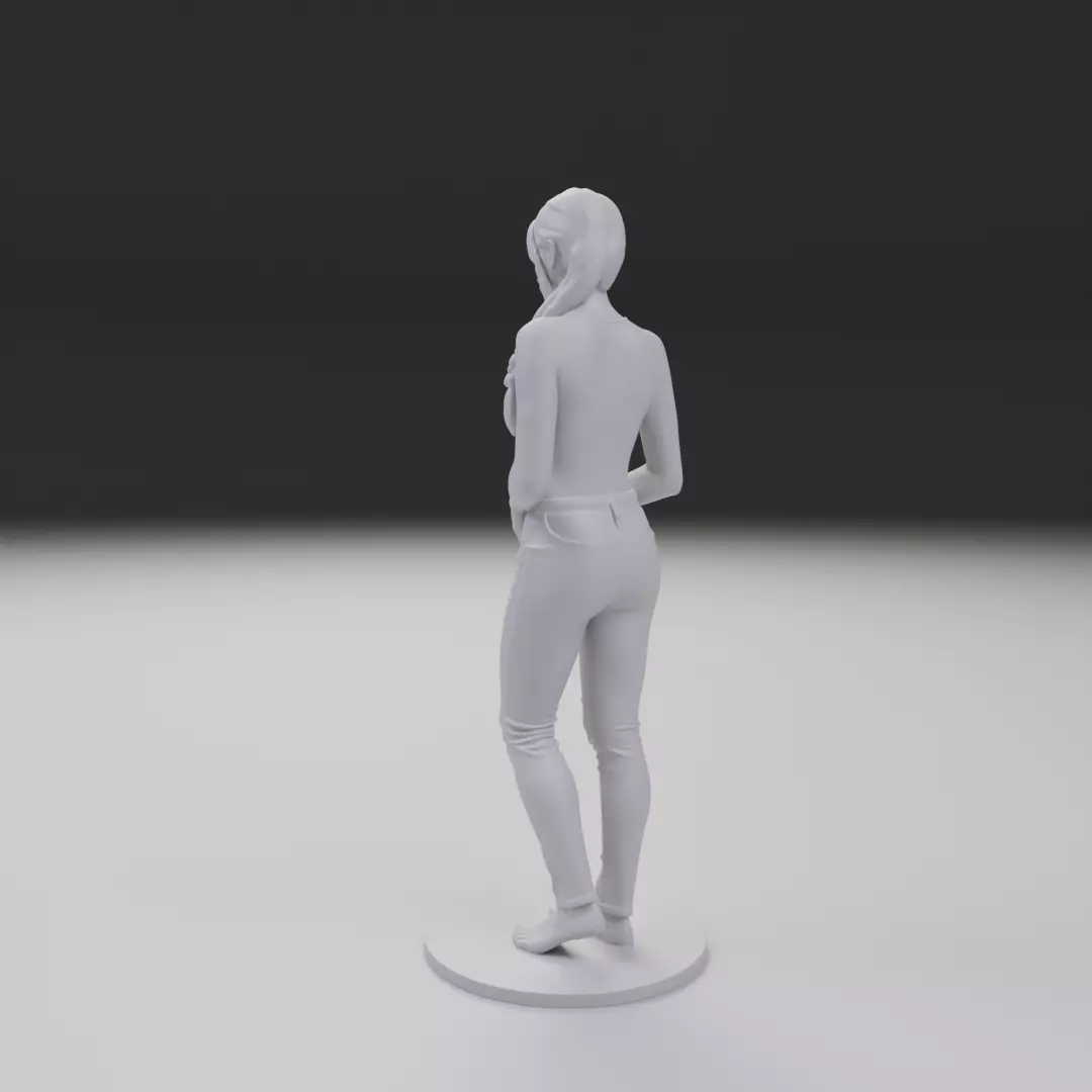 pin up model woman 3D print model_8