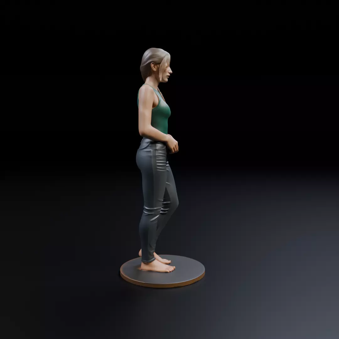 pin up model woman 3D print model_1