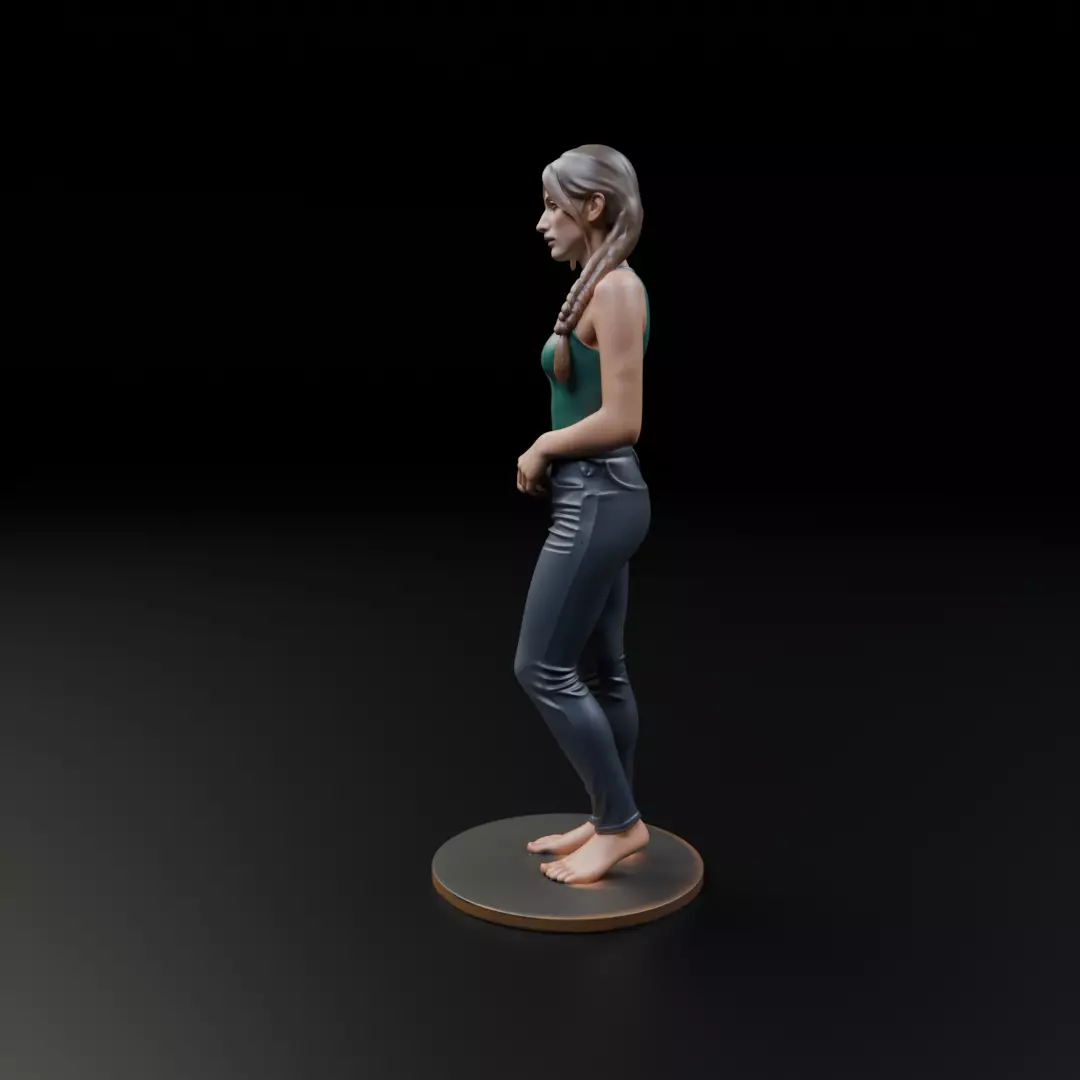 pin up model woman 3D print model_3