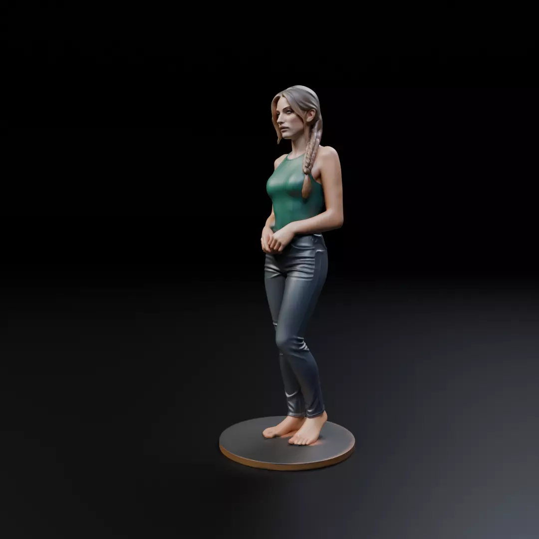 pin up model woman 3D print model_9