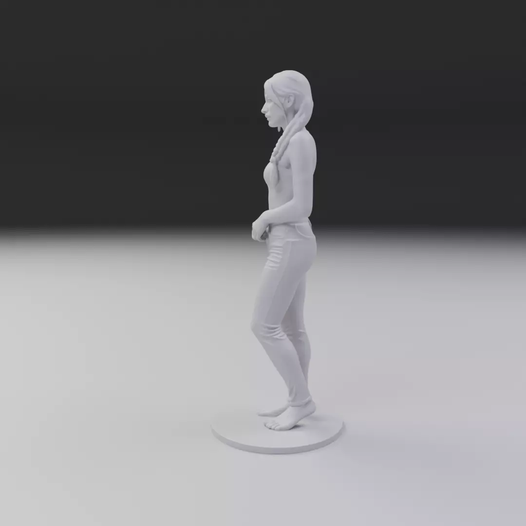 pin up model woman 3D print model_4