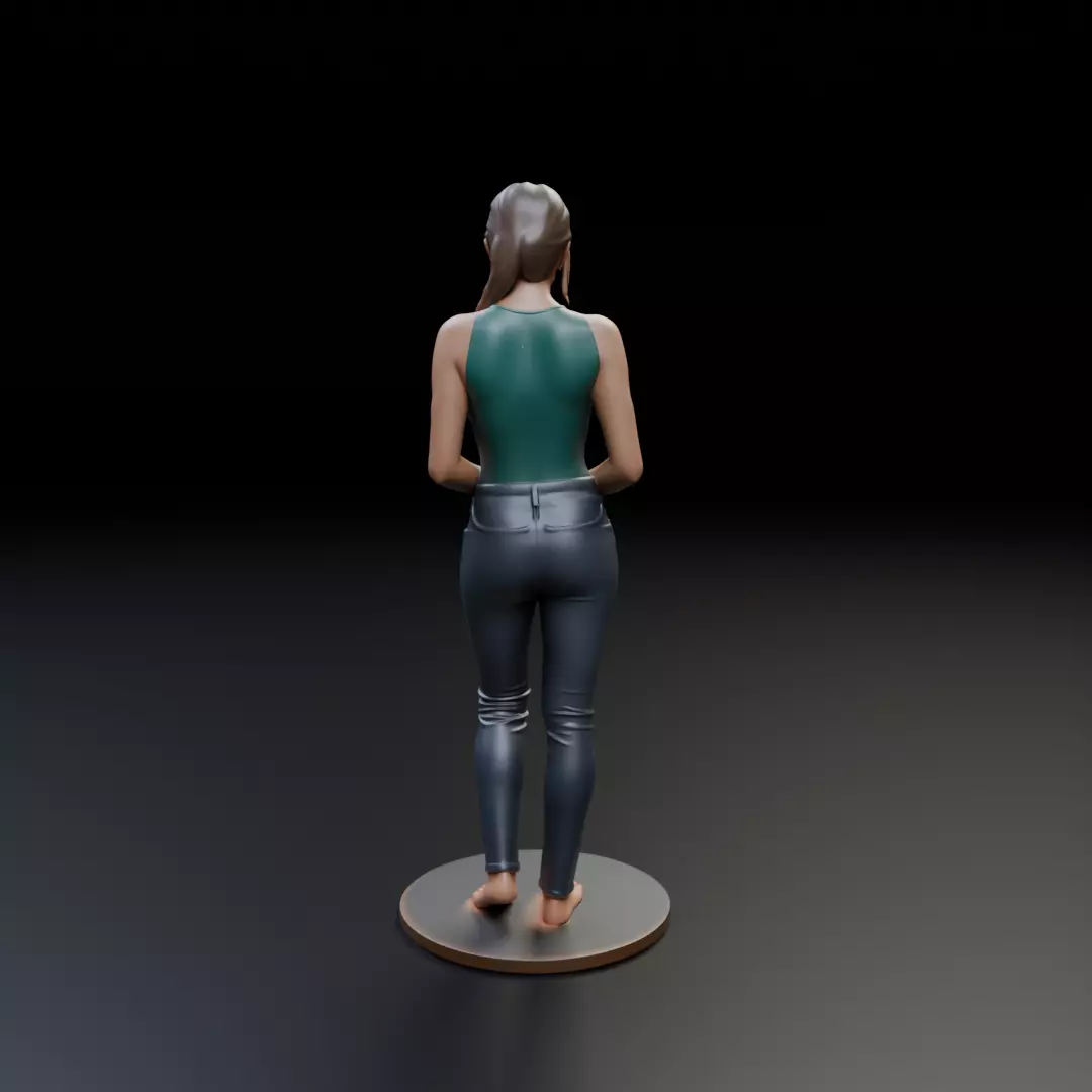 pin up model woman 3D print model_5