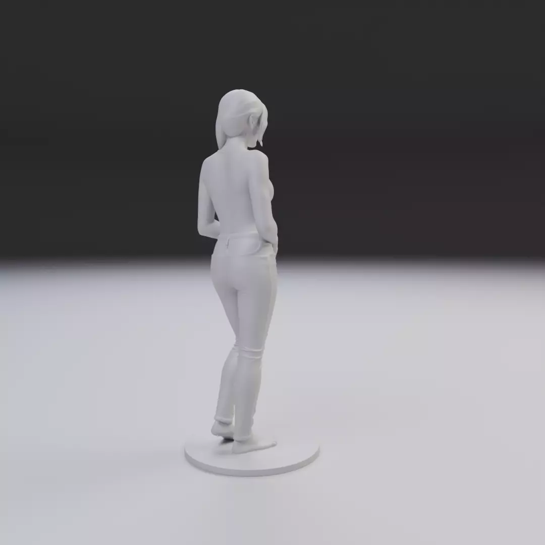 pin up model woman 3D print model_14
