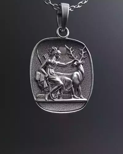 Artemis Greek Mythology Jewelry Pendant