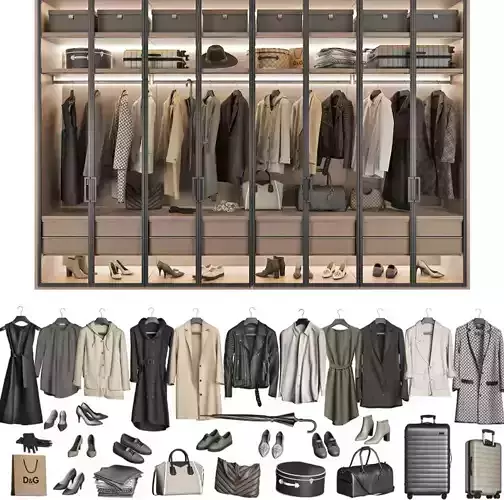 Walk-in Closet 98 part 4 3D model