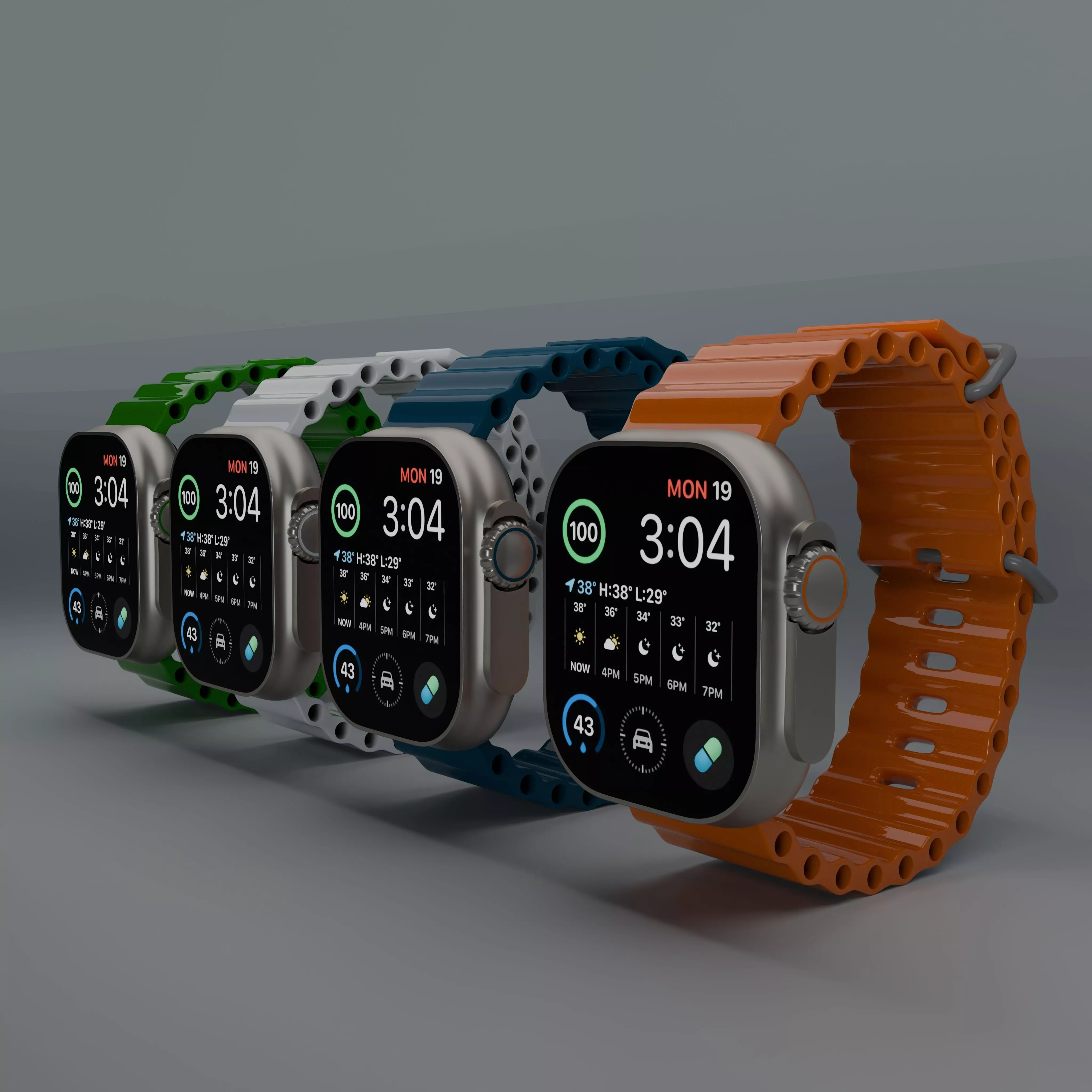 Apple Watch Low-poly 3D model