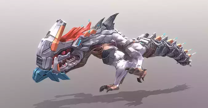 CYBORG LIZARD Gravitational Run Fbx Png