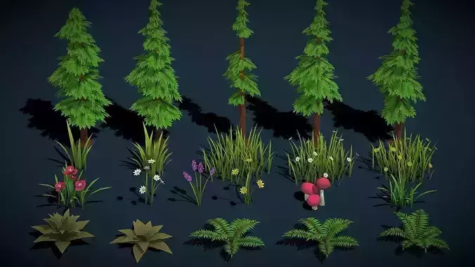 JINGLE LOW POLY STYLIZED GAMEREADY ASSETS PACK