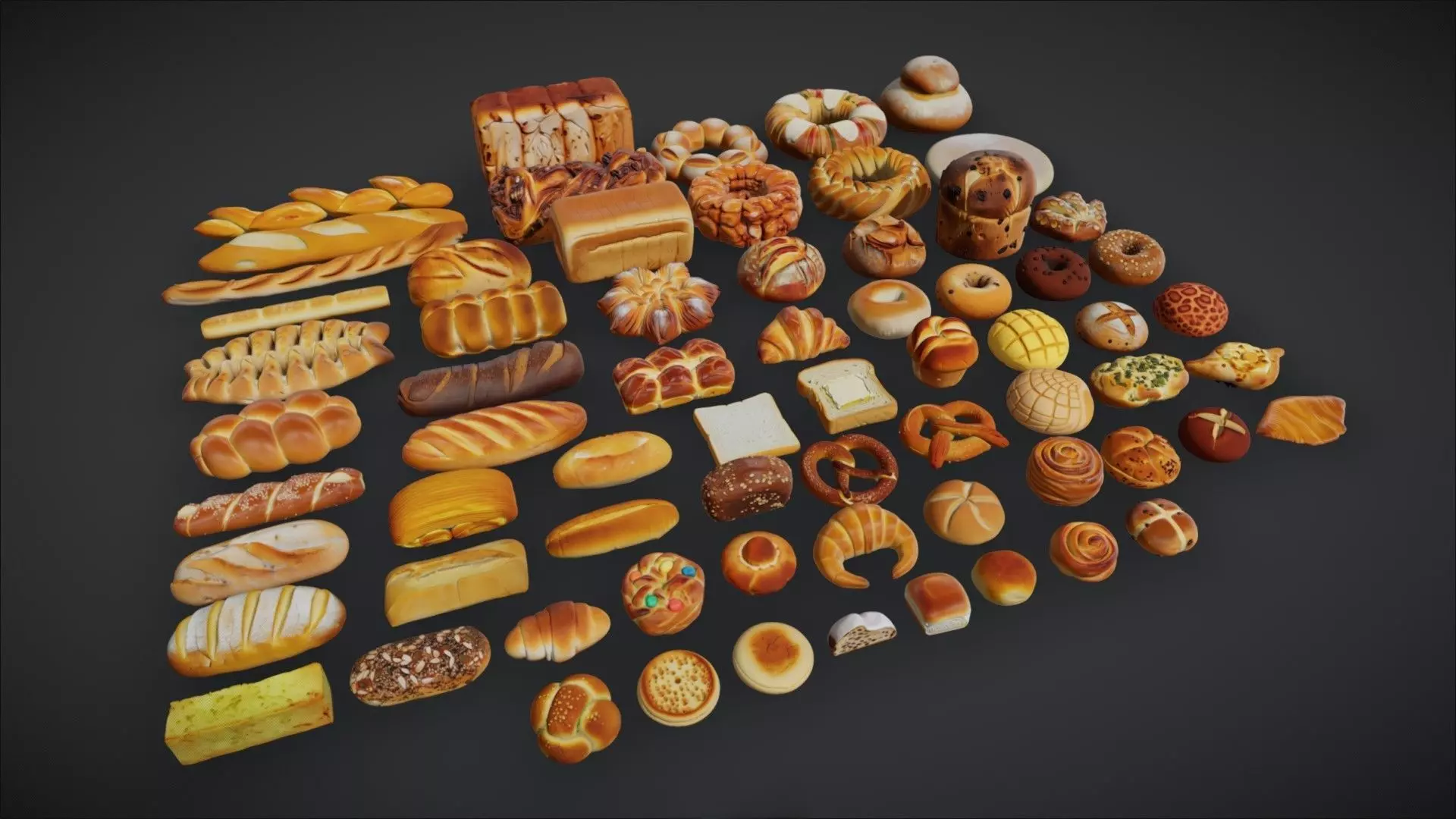 World Breads 3D model_0