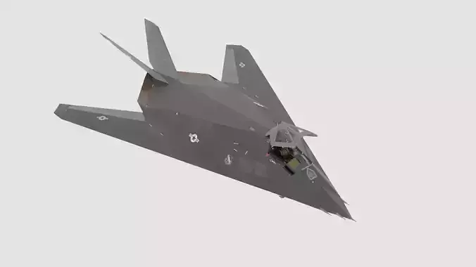 Rigged MA F 117 Aircraft Free 3D model