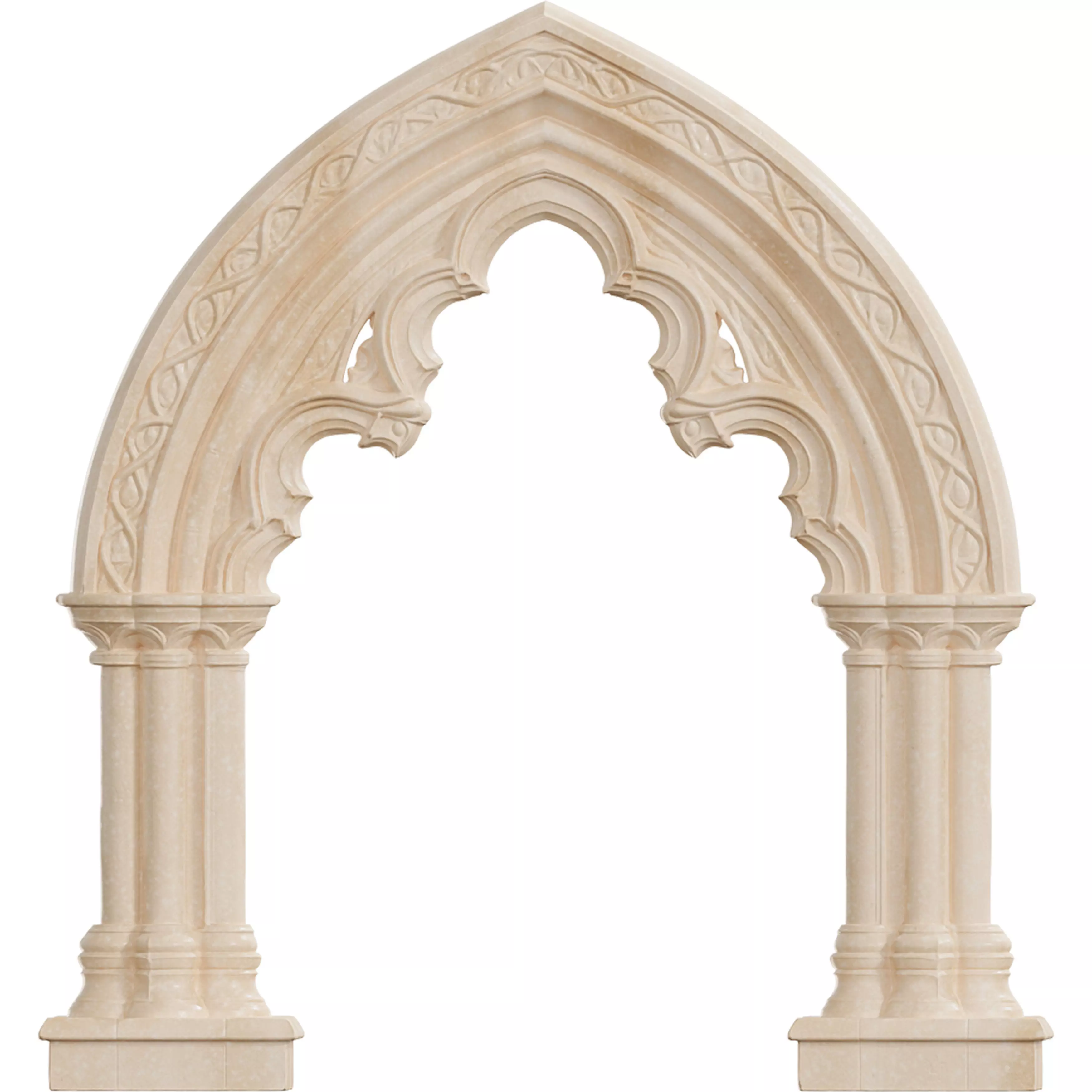 Classical Architectural Arc 03 - Gothic Archway Collection Low-poly 3D model_5