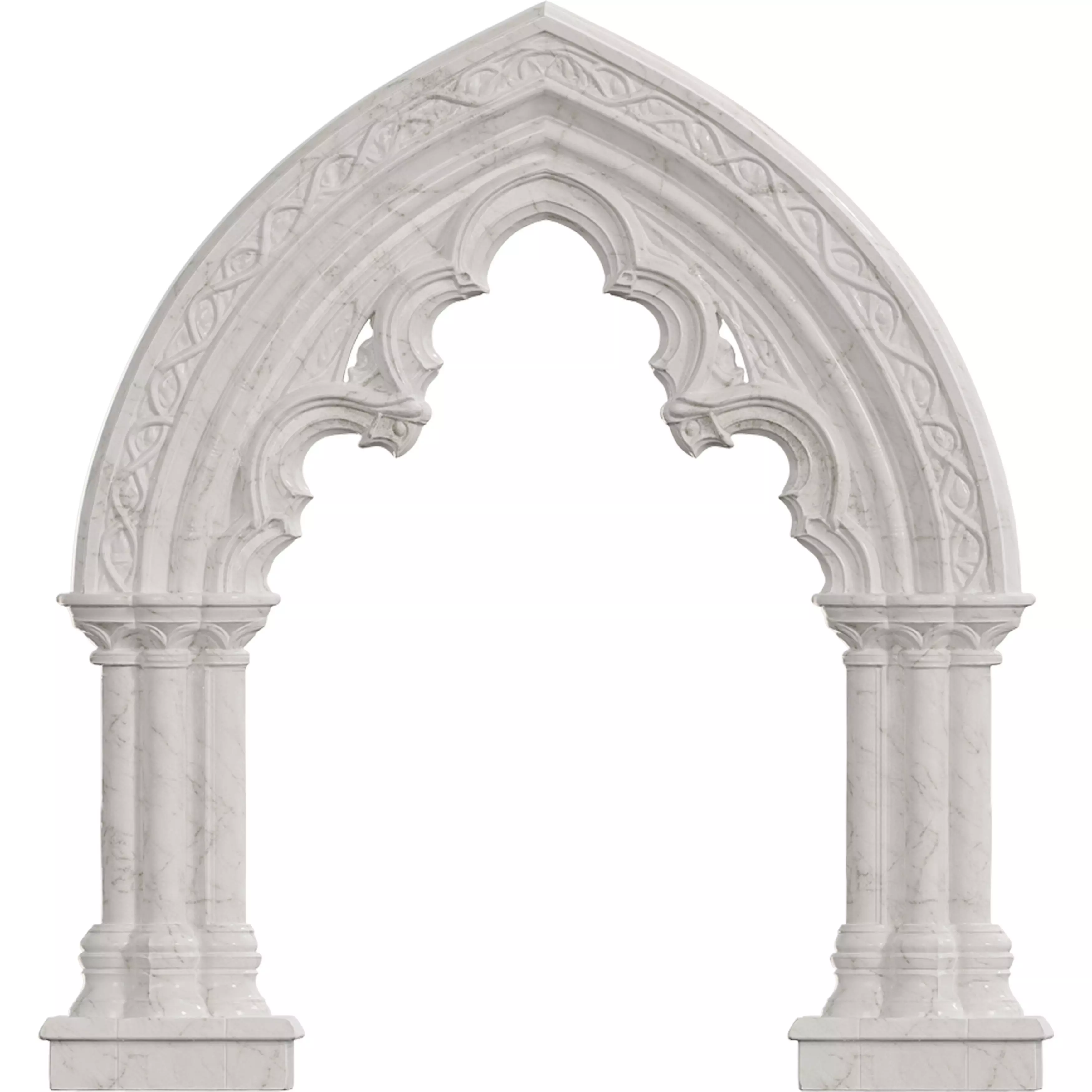 Classical Architectural Arc 03 - Gothic Archway Collection Low-poly 3D model_6