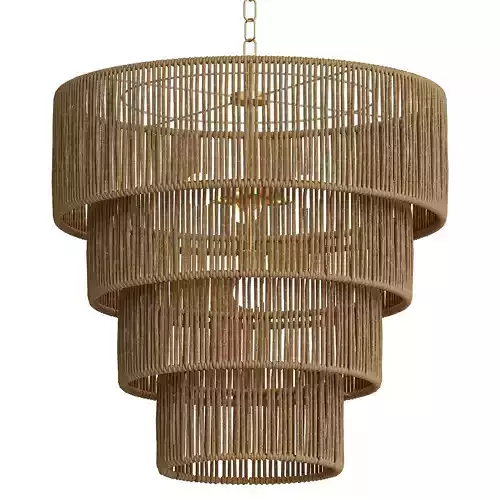 Aleris Tiered Rattan Pendant Light