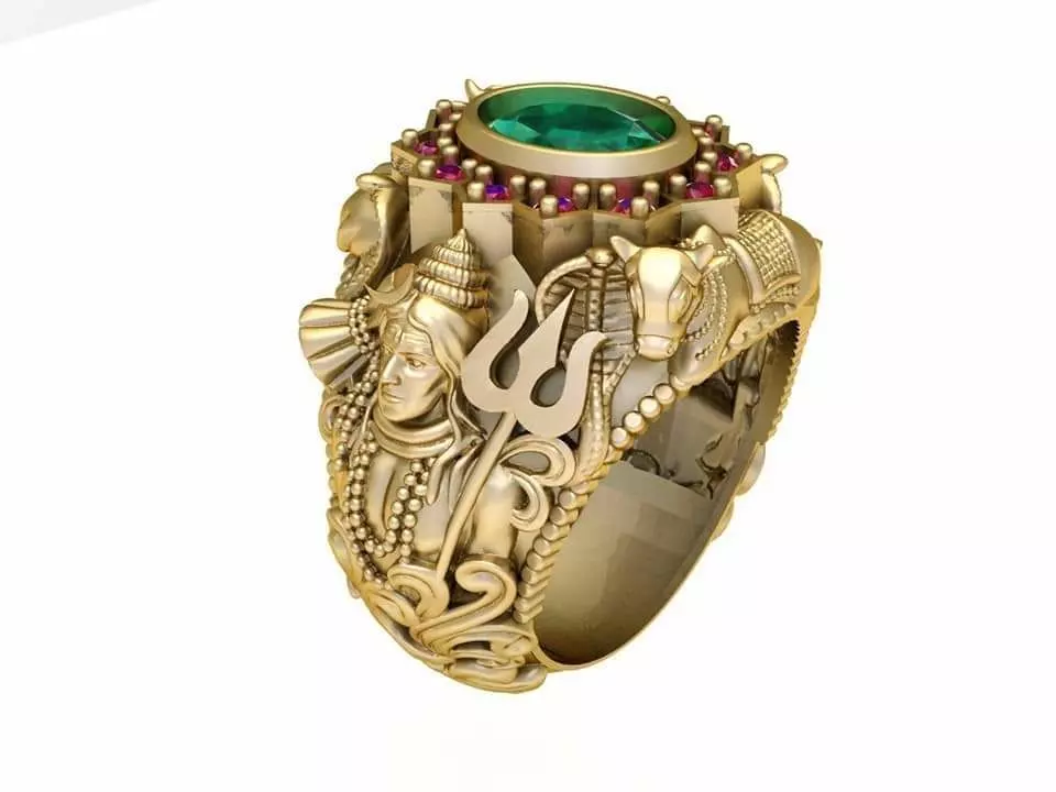 shiv ji ring  3D print model_0