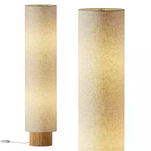 Ash and linen floor lamp Bruisse