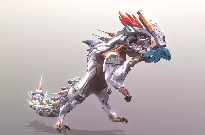 CYBORG LIZARD Quick Attack Fbx Png
