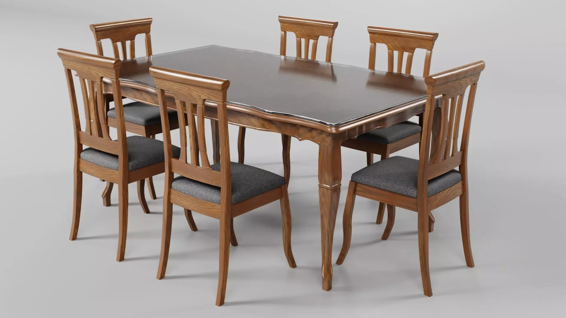 Dining set CG14 3D model_3
